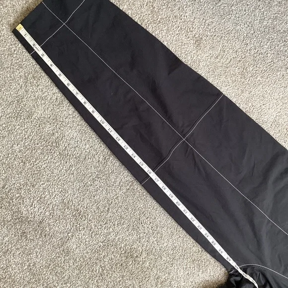 Ganni Elasticized Curve Trouser Pants Barrel Stitching High Rise Crepe Black XS - Picture 9 of 12